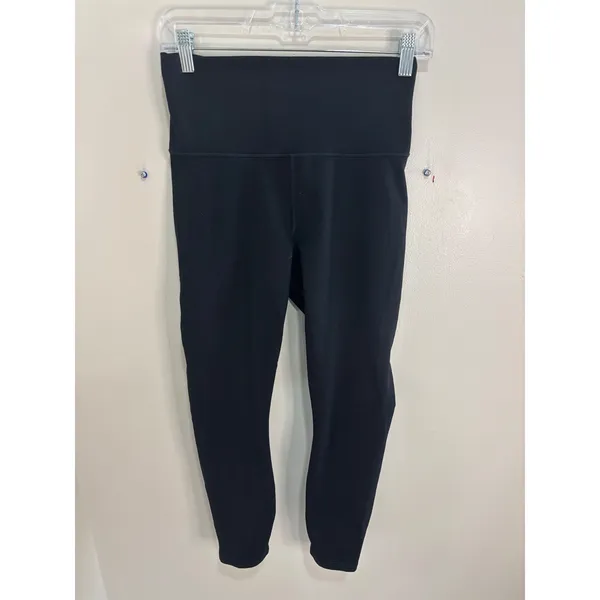Fabletics PowerHold High Waisted Compression Leggings Black 7/8 Length Womens - Image 3