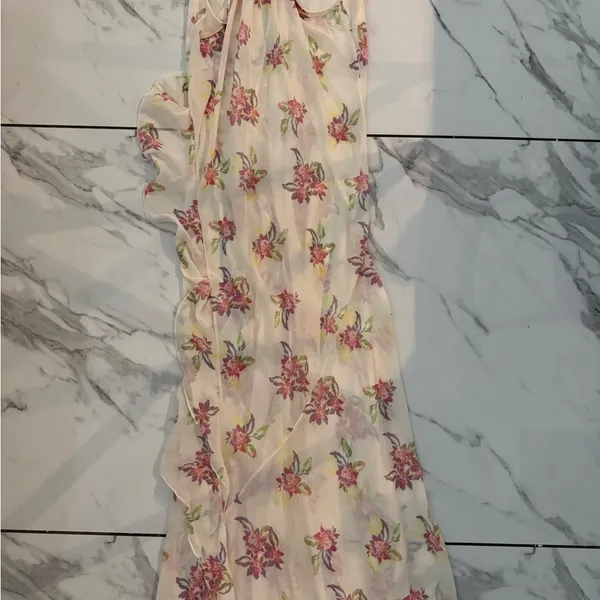 Free People Cream Sleeveless V-Neck Maxi Sundress - Image 10