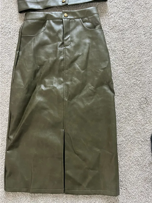 Leather Set Green Size M - Image 3
