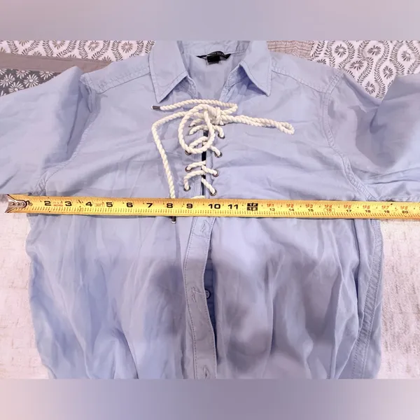 Victoria's Secret Light Blue Shirt Dress Romper, size 10 NWOT! - Image 9