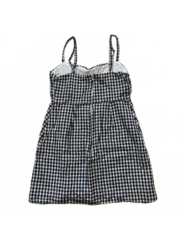 Brandy Melville Gingham Mini Dress Checkered Square Neck Women's One Size - Image 4