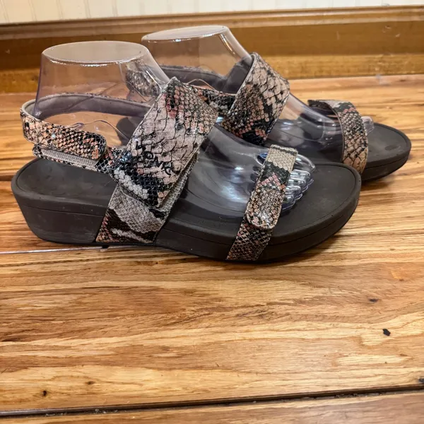 Vionic Brown Pacific Bolinas Slingback Snakeskin Leather Slip On Women’s‎ Size 9 - Image 2