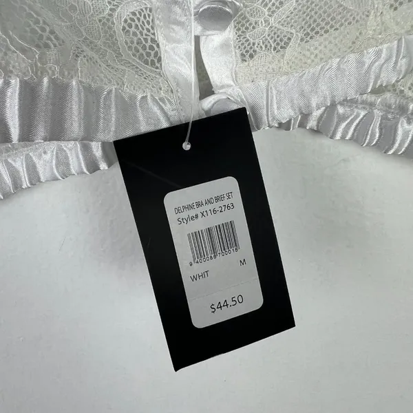 NWT Frederick's of Hollywood Delphine Satin Cropped Cami White Size Medium M T24 - Image 14
