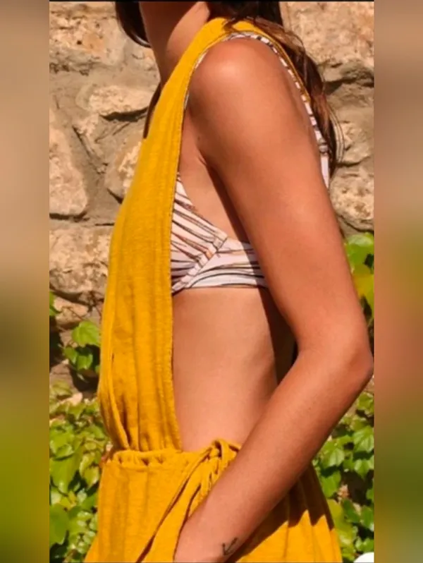 NWT Free People FP Beach Let's Chill One Piece in Yellow Oversize Jumpsuit S - Image 5