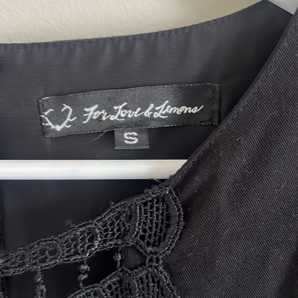 for love and lemons moonlight dress size small black cut out crochet - Image 6