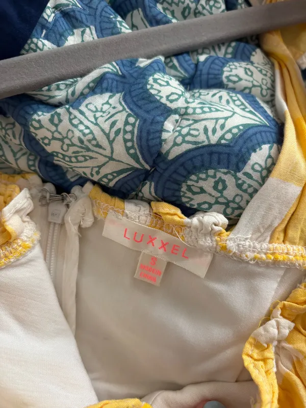 Luxxel Yellow Gingham romper - Image 3
