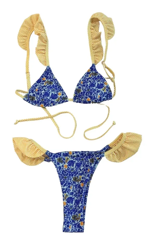Strawberry Milk Mob Cora Bikini Set Blue Size L - Image 4