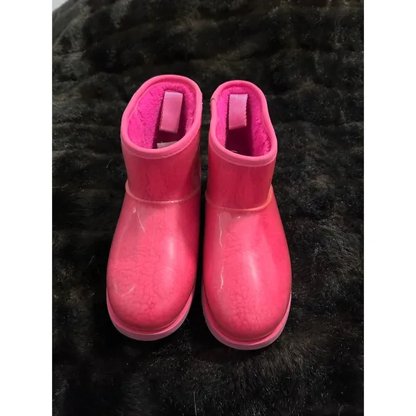 Ugg Youth 5 Women'S 7 Mini Clear Taffy Pink Ankle Shearling Lined Boots - Image 2