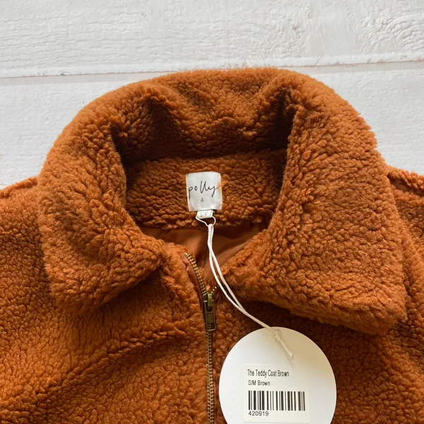 NWT - Princess Polly - Women’s Teddy Bear Brown Coat - Size S/M. - Image 5