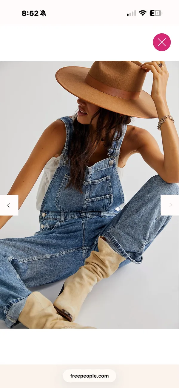 We the Free Ziggy Powder Blue Overalls - Image 3