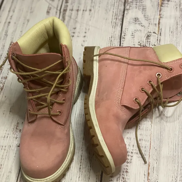 Timberland Pink leather combat boots Size 6 - Image 7