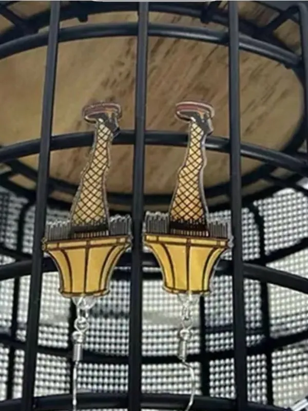A Christmas Story Leg Lamp Earrings NWT - Image 2
