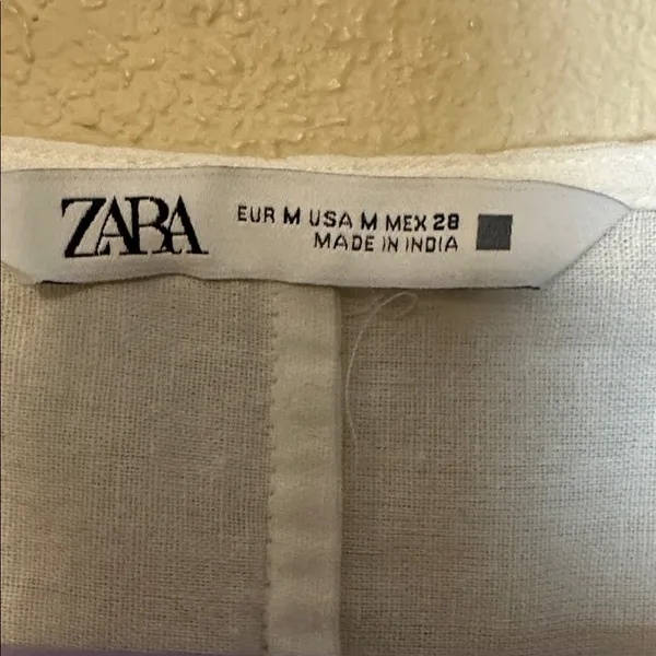 Zara Embroidered Mini‎ Dress Size Medium - Image 5