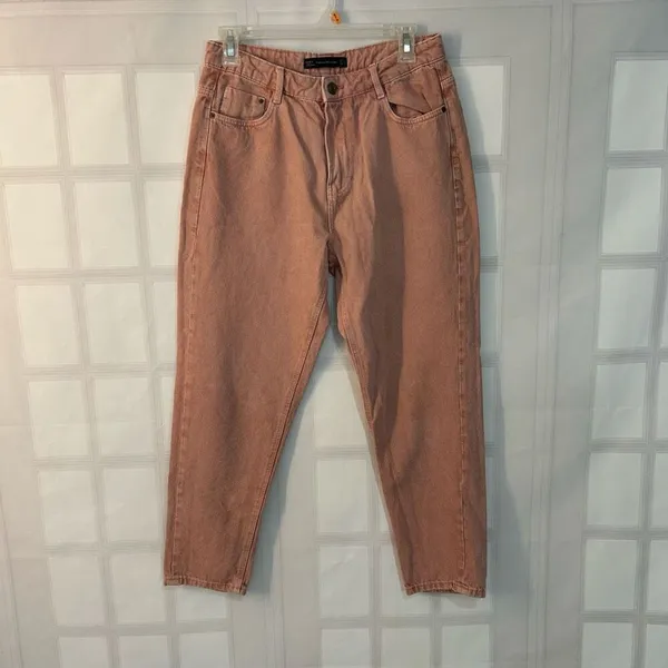 🔥🔥 5/$25 sale 🔥🔥 Zara pink mauve tapered leg denim Jeans Size 6 - Image 3