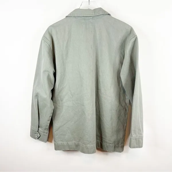 NWT ZARA Women's The Utility‎ Oversized Shirt Chore Jacket XS Green Utility Chic - Image 3