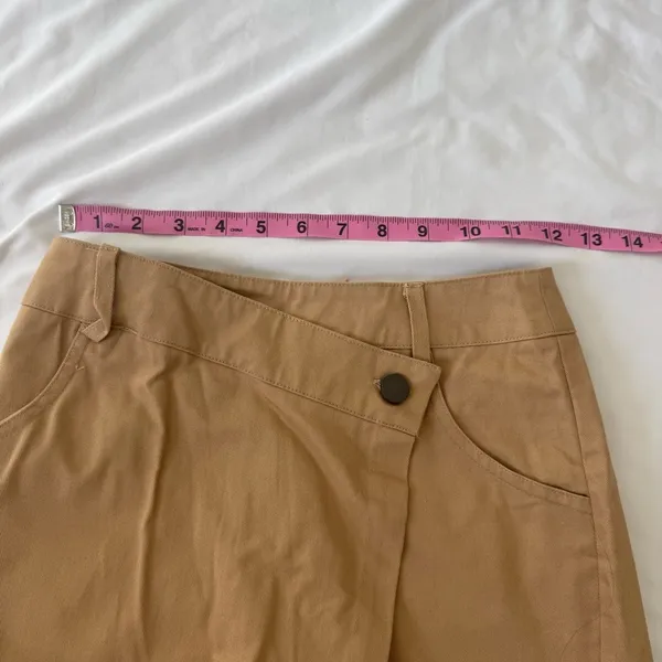 Princess Polly Carter Skort‎ Beige Khaki Mini Skirt Asymmetrical Button Party 0 - Image 7