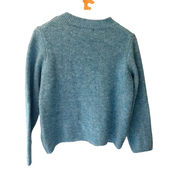 CAVA BIEN Blue Sweater XS Oversized French Graphic Knit Primark Cares - Image 6