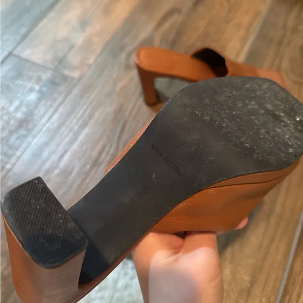 Princess Polly Brown Leather Heels - Image 4