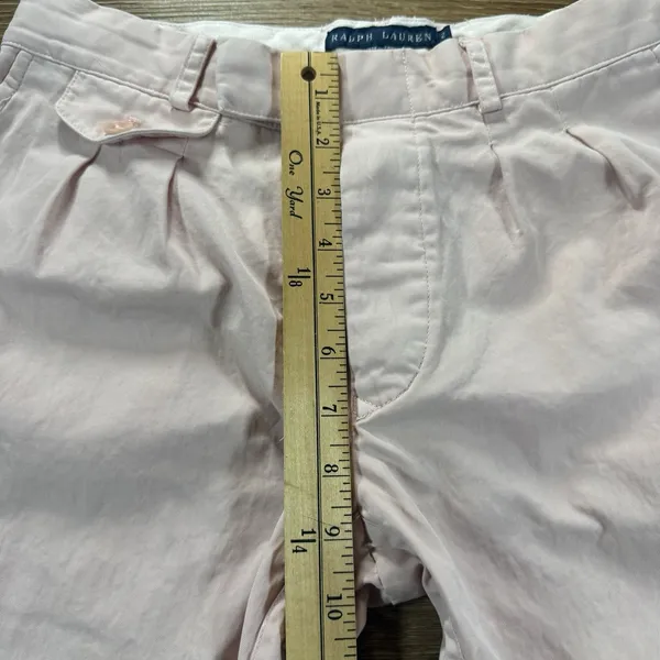 Ralph Lauren Women's Pink Chino Pants Size 2 Cotton Straight Leg Button Fly - Image 5