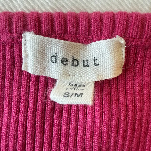 Hot Pink Ribbed Button-Up Tank Top 💖 Y2K Barbie Core | Size S/M | Stretch Knit Summer Essential - Image 4