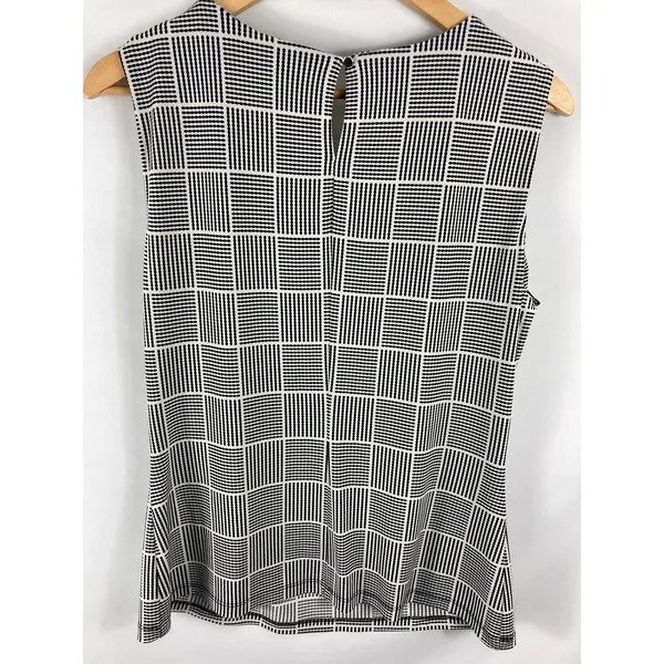 Calvin Klein Pleated Plaid Sleeveless Top Size Large - Image 6