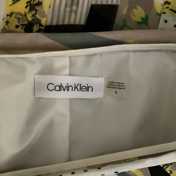Calvin Klein Pleated‎ Chiffon Midi Skirt Size 6 Multicolor - Image 3