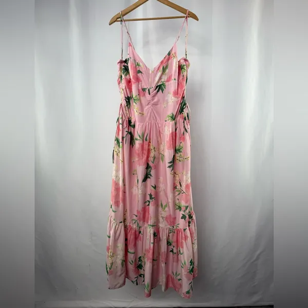 NWT Vineyard Vines Kentucky Derby Strappy Floral Maxi Dress in Pink‎ Size 16 - Image 5