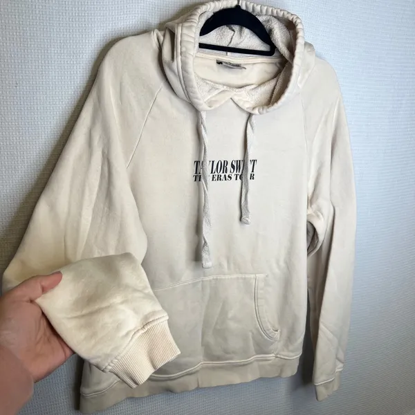 Taylor Swift‎ The Eras Tour Hoodie Beige Cream Graphic Concert Merch Small - Image 3