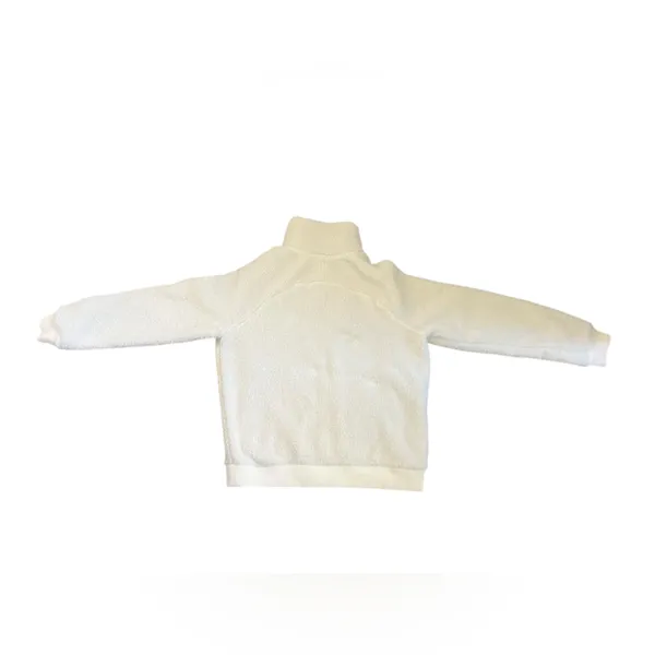 Athleta Tugga Sherpa Jacket Women's sz small white/bone Cropped Full Zip Fleece - Image 4