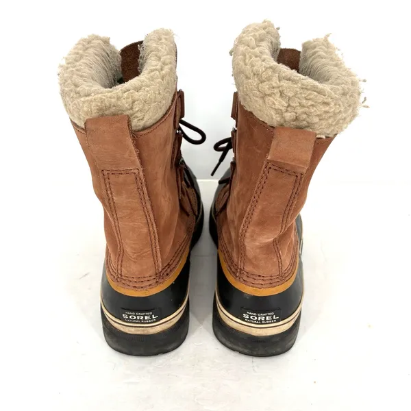 Sorel Caribou Waterproof Snow Boots Women's 8 Brown Leather Winter Boots - Image 2