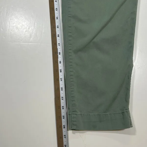 Gap Straight Khaki‎ Green Cotton Chino Pants Casual Trousers Womens 8 - Image 5