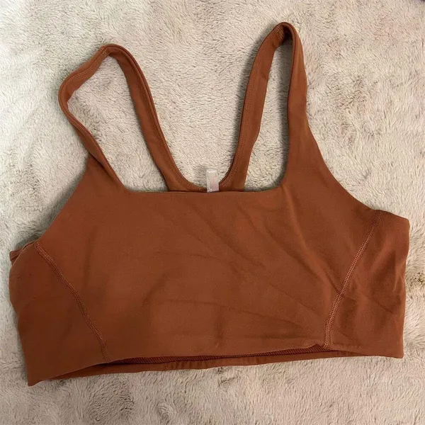 FP Movement Women's Square Neck Sports Bra Cocoa Brown Size L - Image 2