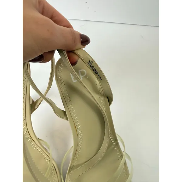 BP. Nordstrom NWOT Reyna Nude/Clear Strappy Ankle Stiletto Sandal Heels Sz 7.5 - Image 7