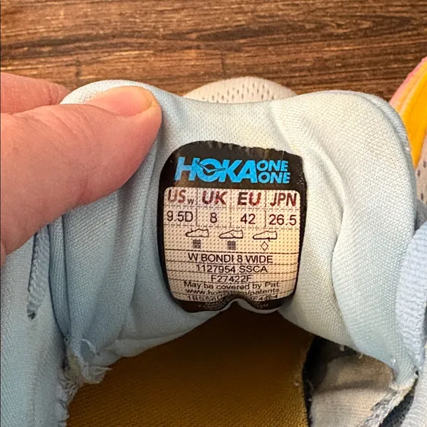 HOKA Bondi 8 Summer Song Country Air Blue 9.5 Wide EUC Gorpcore - Image 8