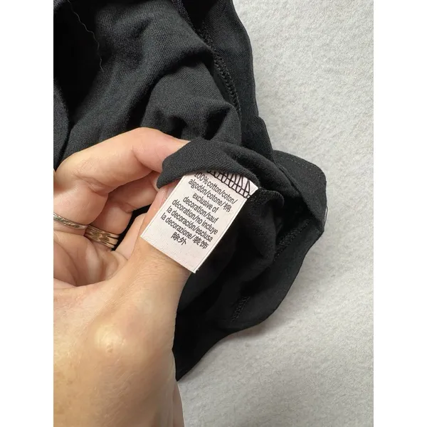 Victoria's Secret Black Short Sleeve Oversized T Shirt Pajama Shirt Size Small - Image 4