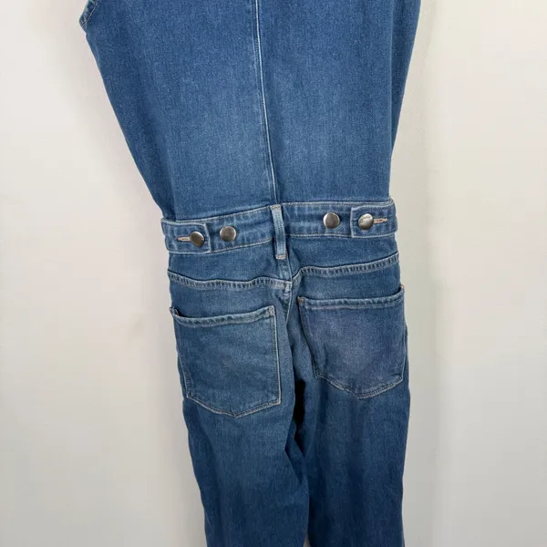 FRAME Le Slender Jumpsuit Leeson Denim Slim Fit Western Americana READ Womens XS - Image 4