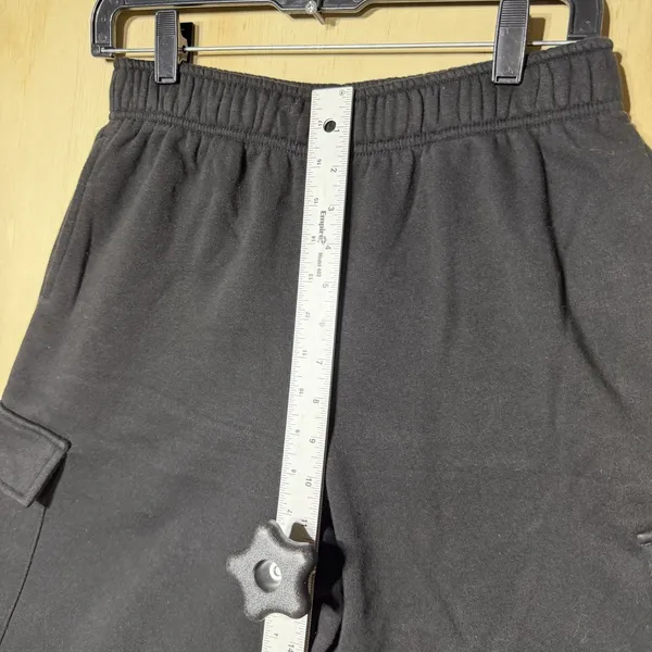 No Boundaries Women's S 4-6 Black Cargo Sweatpants Wide Leg Baggy Drawcord Y2K - Image 2