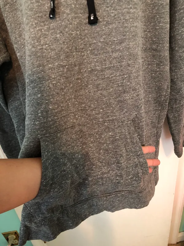 Pink Grey Hoodie Size M - Image 3