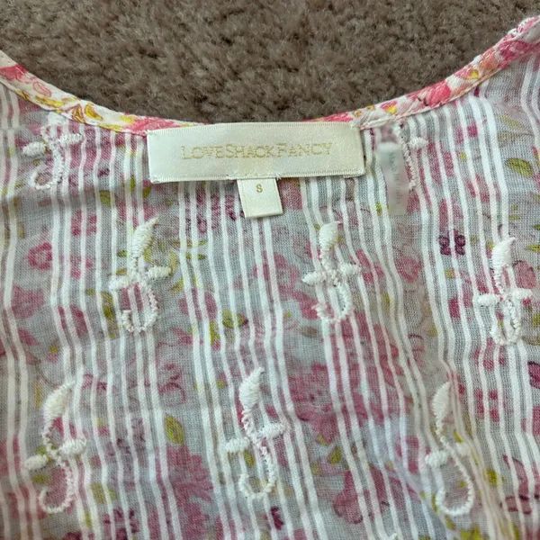 Loveshackfancy Floral Ruffle Kielle Ruffle Crop Top & Mayze Mini Skirt Set Small - Image 3