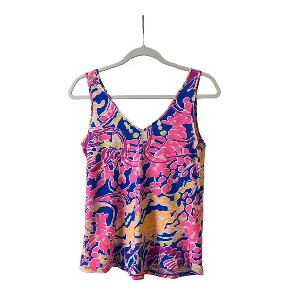 Lilly Pulitzer Gigi V-neck tank top catch & release sz S - Image 2