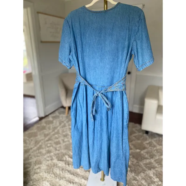 Vintage Friday Wear 100 Cotton Vest Embroidered Cottagecore Boho Prairie Western - Image 3