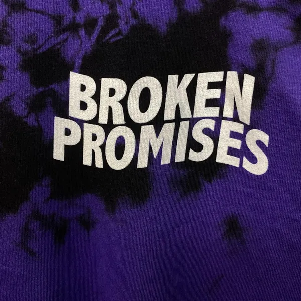 Broken Promises Checkered Pattern Tie Dye Long Sleeve L  - Image 2