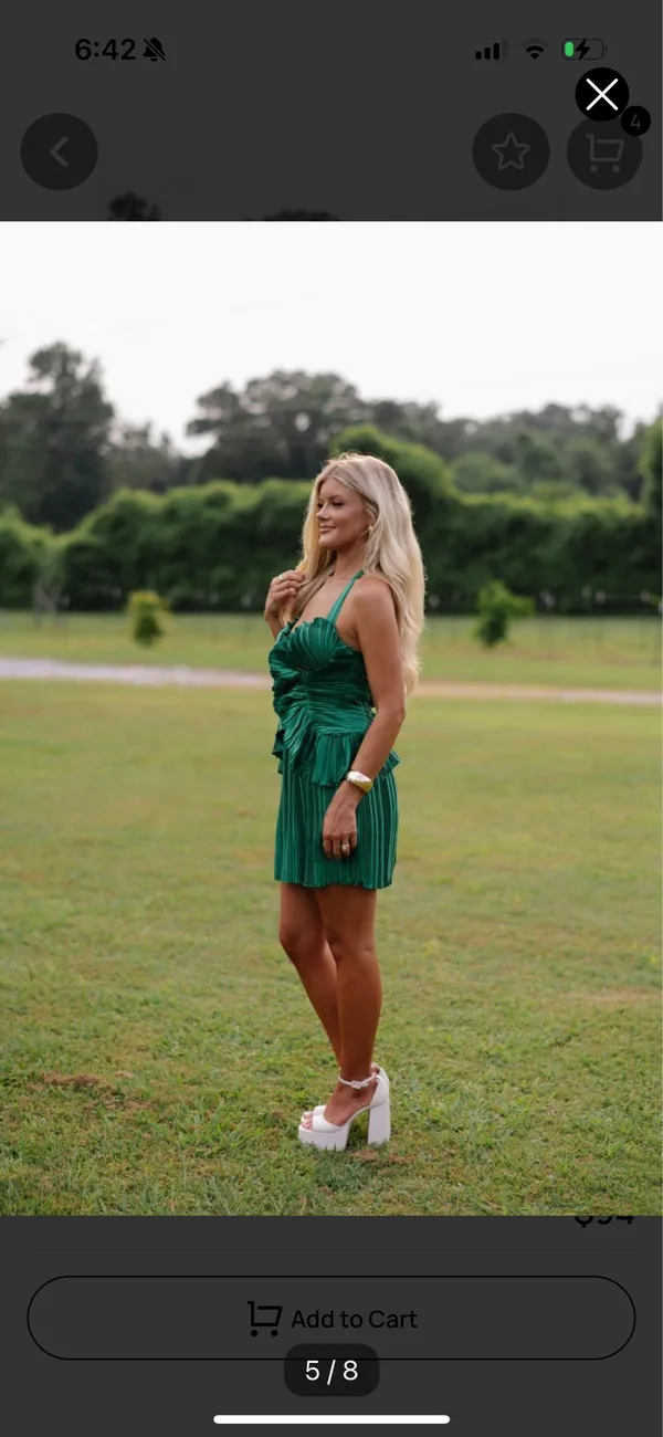 These Three Boutique Dress Green  - Image 3