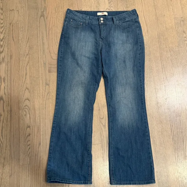 Levis 526 Jeans Womens Boot Cut Slender Slim Med Wash Low Rise Stretch 14 30 - Image 2
