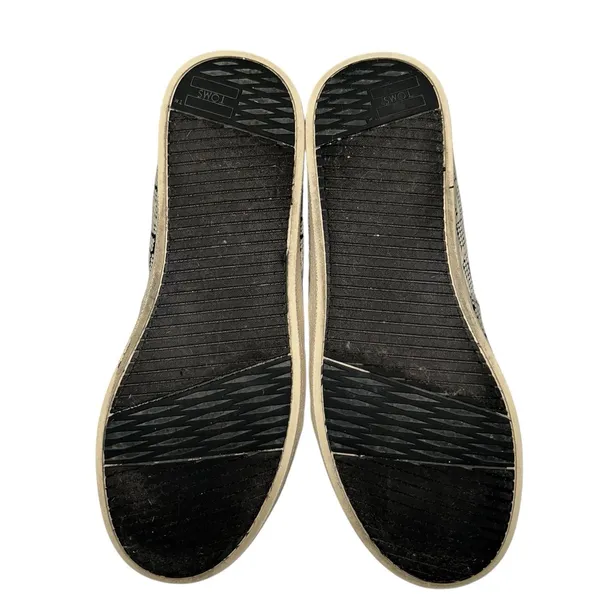 TOMS Black Diamond Jacquard Rubber Sole Womens Classic Slip-On Casual Shoes‎ 8 - Image 7