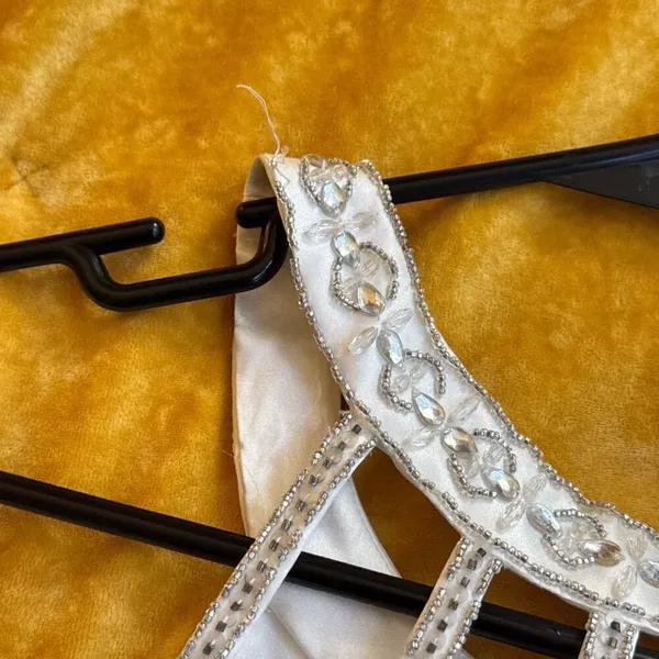 Sue Wong short white beaded dress size 8 - Image 12