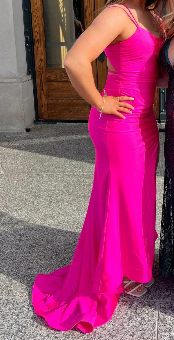 Pink Prom Dress Size 6 - Image 5