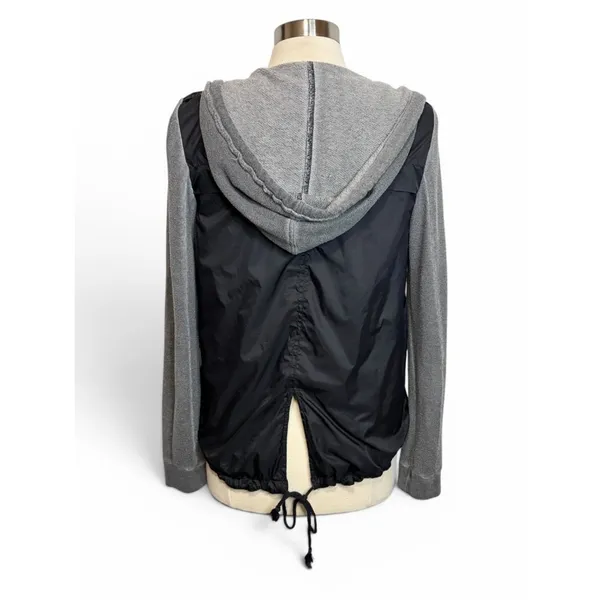 FREE PEOPLE Mixed Media‎ Full Zip Windbreaker Sweatshirt Hoodie, Medium - Image 8