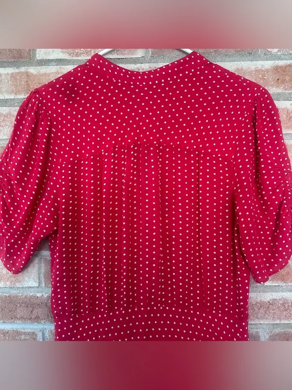 Free People Polka Dot Dress Women’s Small Red White Retro Flounce 1950s Funky - Image 8