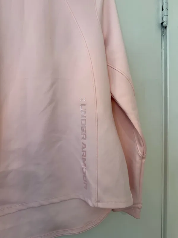 Under Armour Pale Pink Funnel Neck Pullover excellent condition Sz L - Image 2